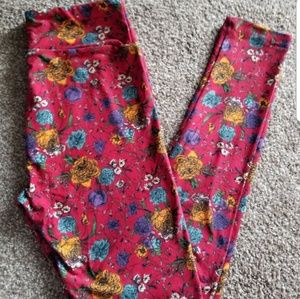 Lularoe Multicolor Floral OS Leggings NWT